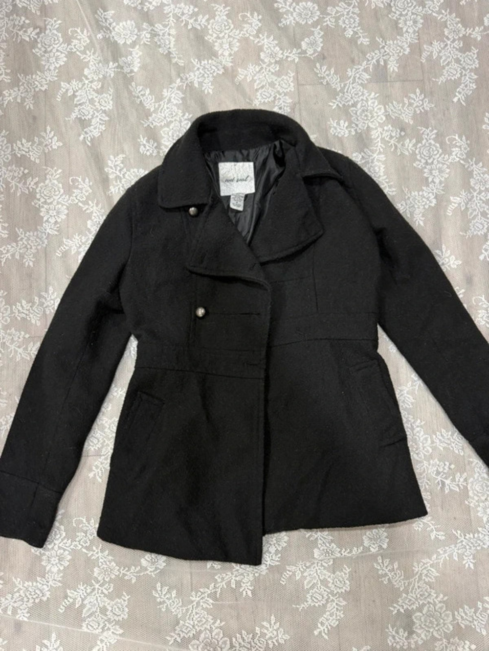 black womans coat